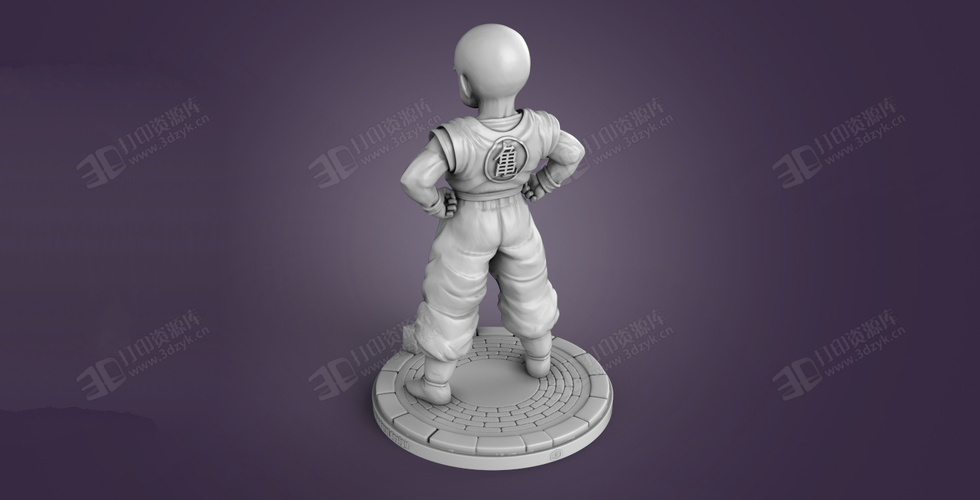 龍珠 小林(KRILLIN) 人物三維動漫手辦3d模型素材stl文件 (4).png