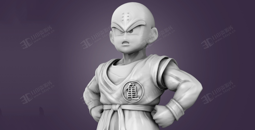 龍珠 小林(KRILLIN) 人物三維動漫手辦3d模型素材stl文件 (6).png