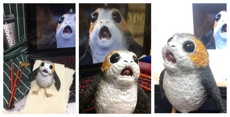 電影星球大戰(zhàn)8生物“Porgs”3d模型素材stl文件 (2).webp