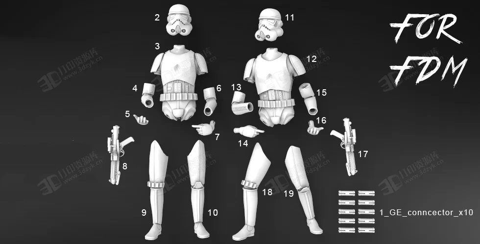 帝國沖鋒隊 暴風(fēng)軍、風(fēng)暴兵完整3d人物手辦素材stl模型文件 (6).webp