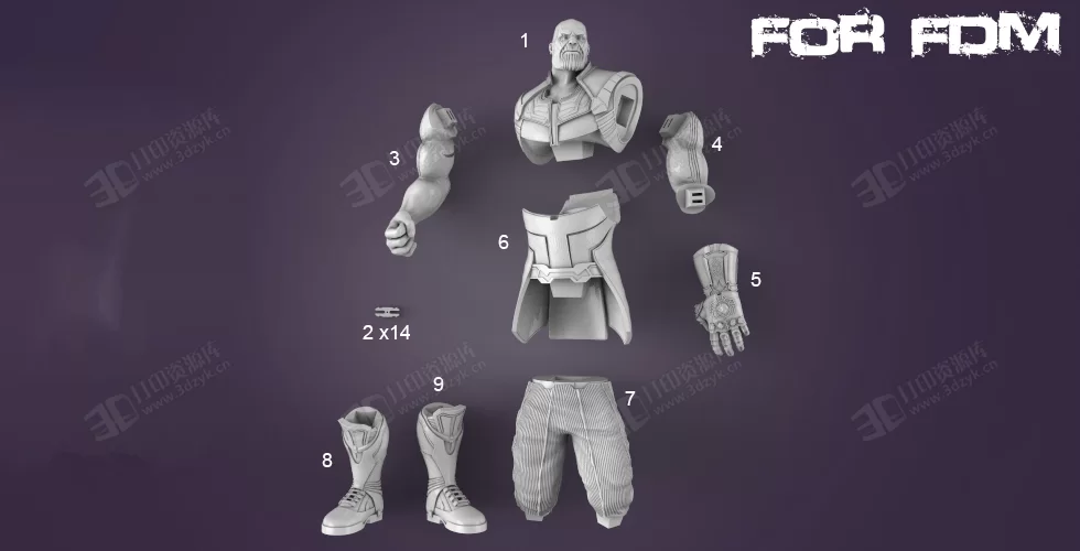 漫威大反派滅霸（Thanos）完整游戲手辦3d人物模型素材stl文件 (10).webp