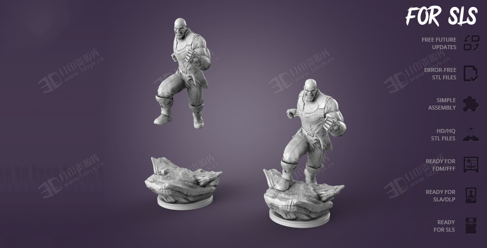 戰(zhàn)斗狀態(tài)下的派滅霸（Thanos）完整游戲手辦3d人物模型素材stl文件 (10).png