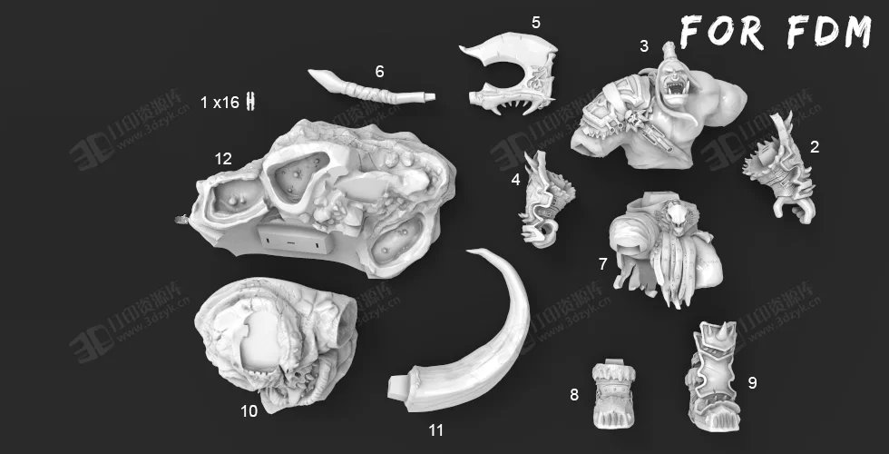 魔獸世界地獄咆哮全身雕塑人物3d模型素材stl文件 (1).webp