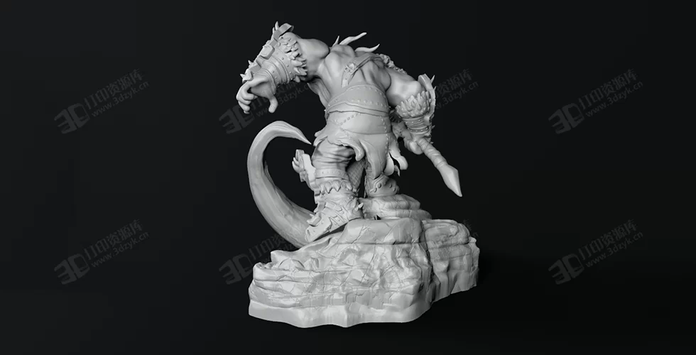 魔獸世界地獄咆哮全身雕塑人物3d模型素材stl文件 (5).webp