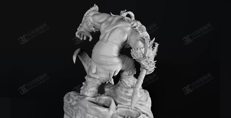 魔獸世界地獄咆哮全身雕塑人物3d模型素材stl文件 (8).webp