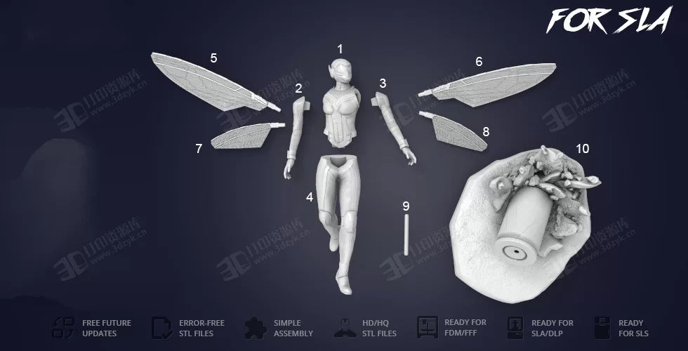 蟻人2：黃蜂女高精度影視人物3d模型素材stl文件 (13).webp