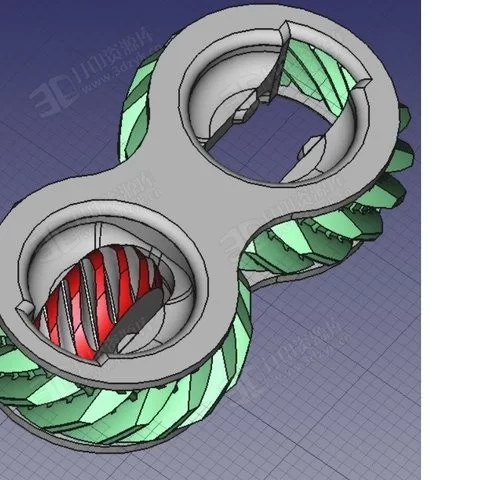 旋轉(zhuǎn)的齒輪 機械齒輪 3d打印模型 (1).webp