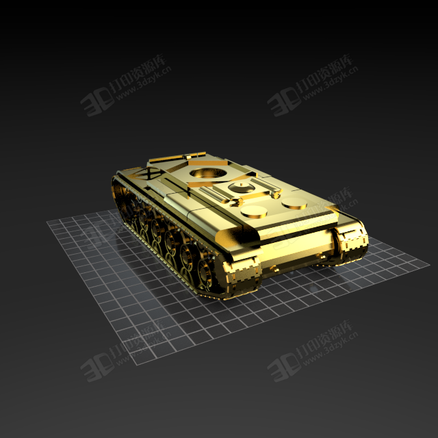 二戰(zhàn)蘇聯(lián)KV-1重型坦克 3d打印模型下載 (2).png