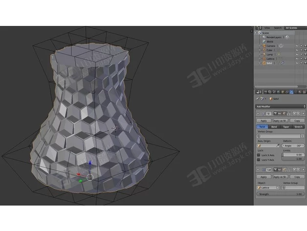 蜂窩花瓶免費(fèi)3d打印模型下載 (2).webp