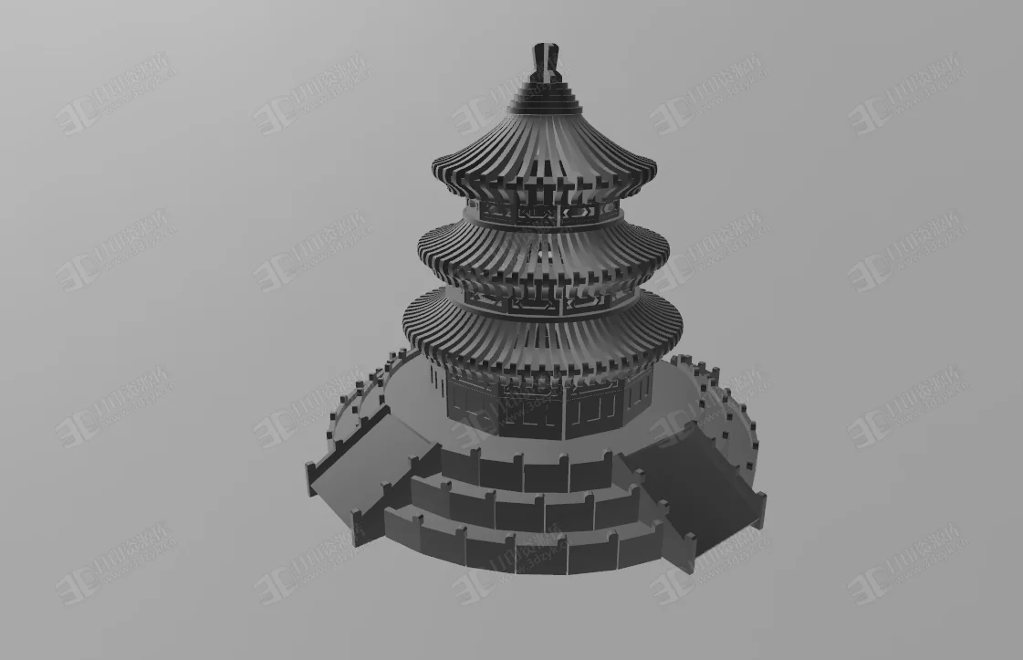 古建筑 北京天壇 3d打印建筑模型 (1).webp