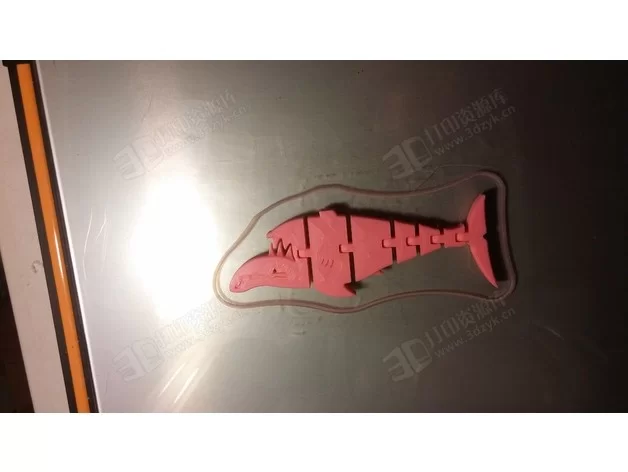 可以活動的鯊魚 大白鯊玩具模型 3d打印模型下載 (4).webp