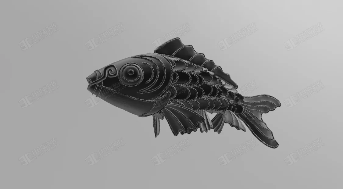 大海錦鯉魚(yú) 3d打印水生物模型 (2).webp