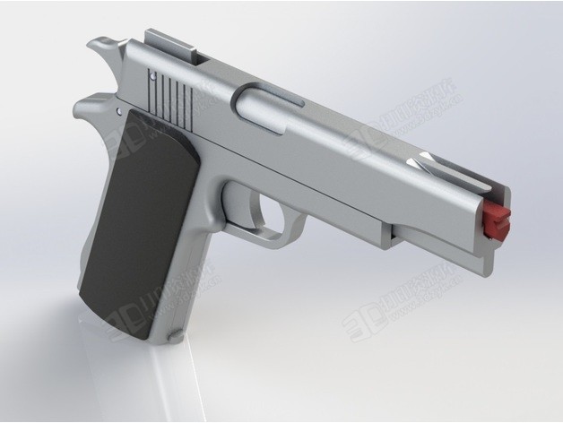 M1911橡皮筋手槍 3d打印槍模型 (5).jpg