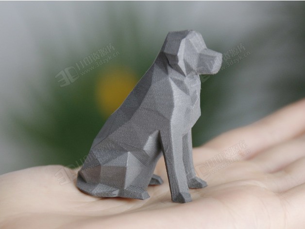 低像素金毛獵犬 3d打印動物模型stl (1).jpg