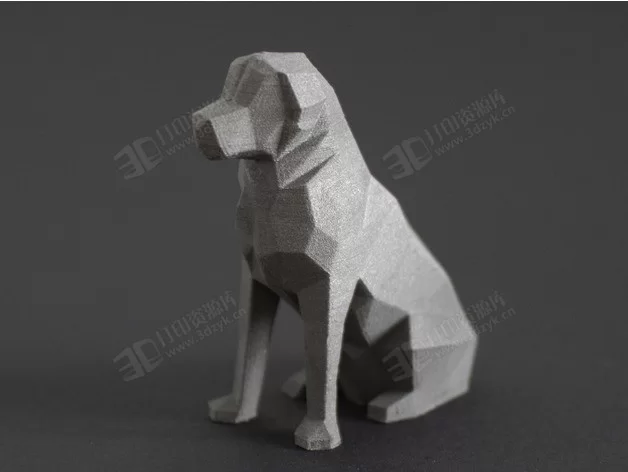 低像素金毛獵犬 3d打印動物模型stl (2).webp