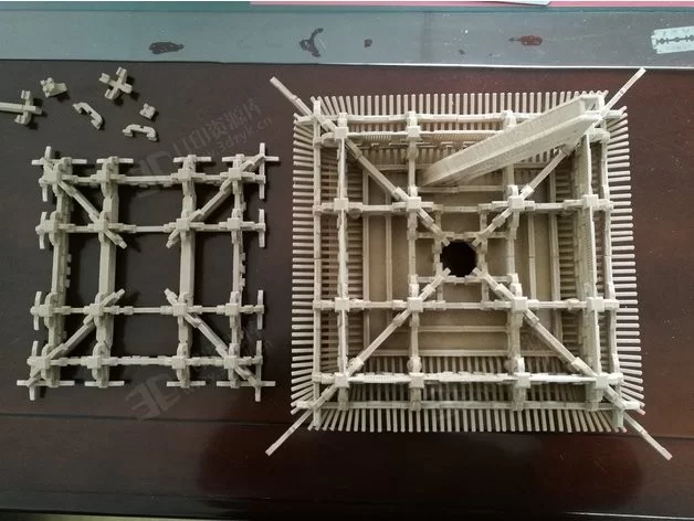 中國(guó)唐代古建筑 3d打印建筑模型 (6).webp