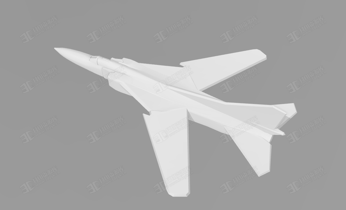 MiG-23 米格-23戰(zhàn)斗機 3d打印飛機模型 (2).png