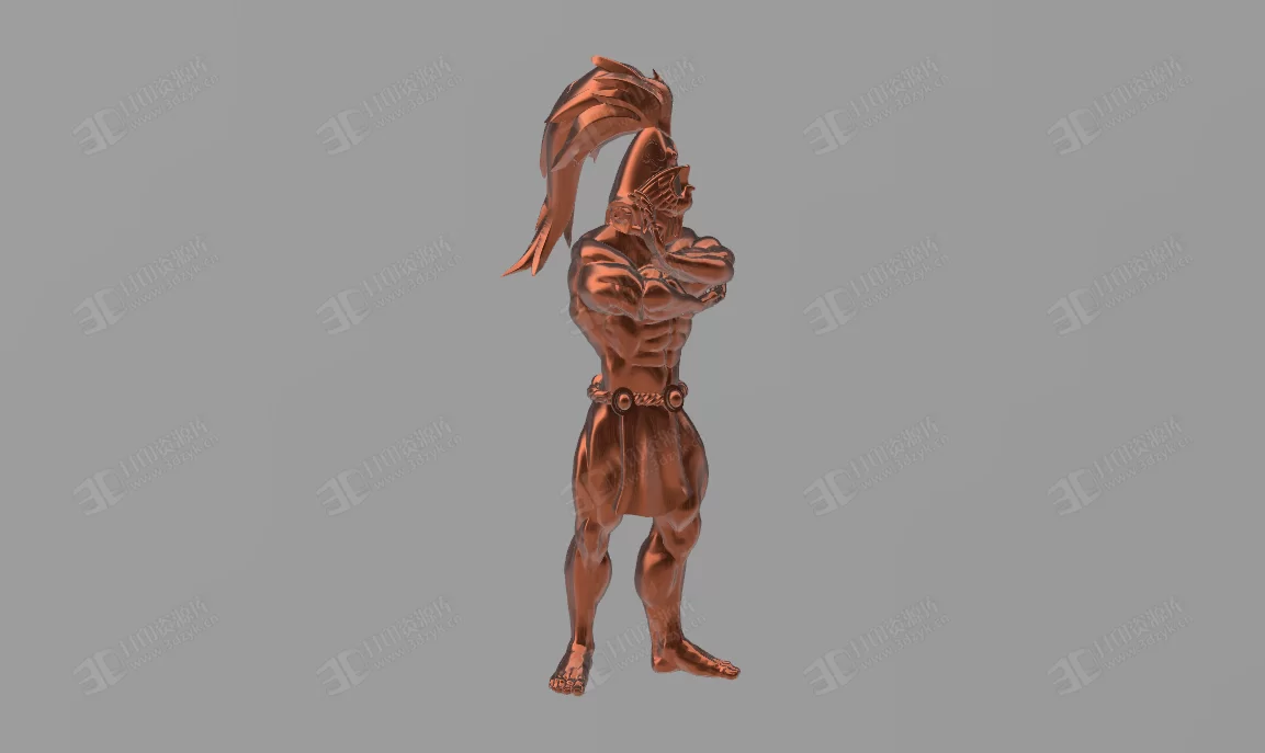 游戲中的守護(hù)者 戰(zhàn)士帶面具 人物模型3d (1).webp