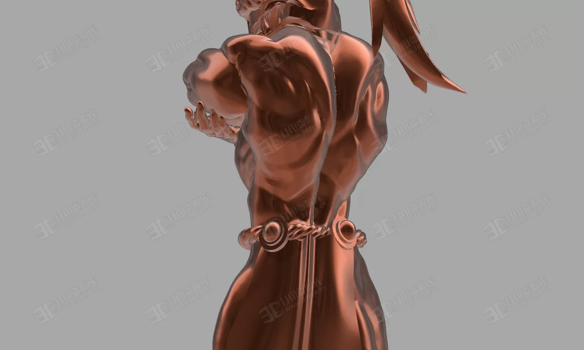 游戲中的守護(hù)者 戰(zhàn)士帶面具 人物模型3d (4).webp