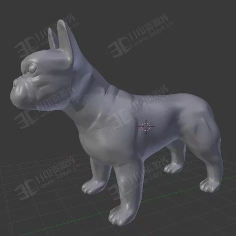 法國斗牛犬 法國老虎犬 狗 動(dòng)物3d模型 (2).webp