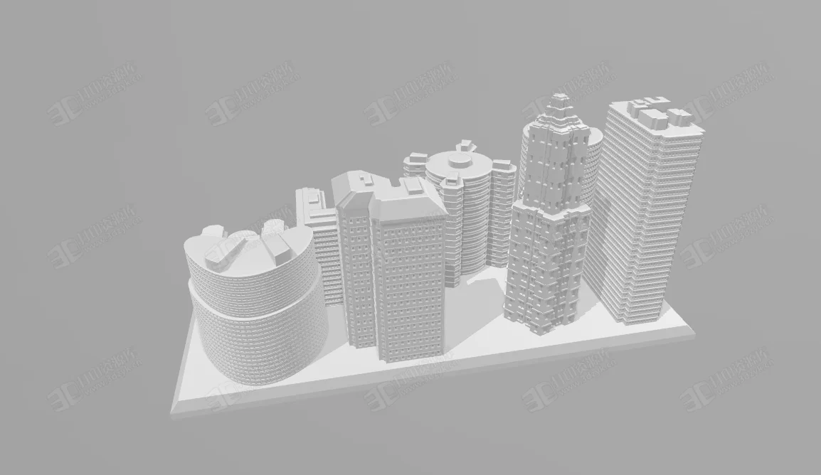 商業(yè)達(dá)斯 城市高樓建筑群 3d打印模型 (2).webp