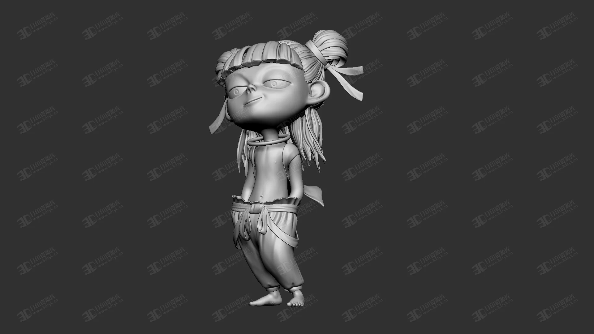 哪吒魔丸插兜3D模型打印ZB低模ZBrush魔童降世OBJ游戲人物素材STL (3).webp