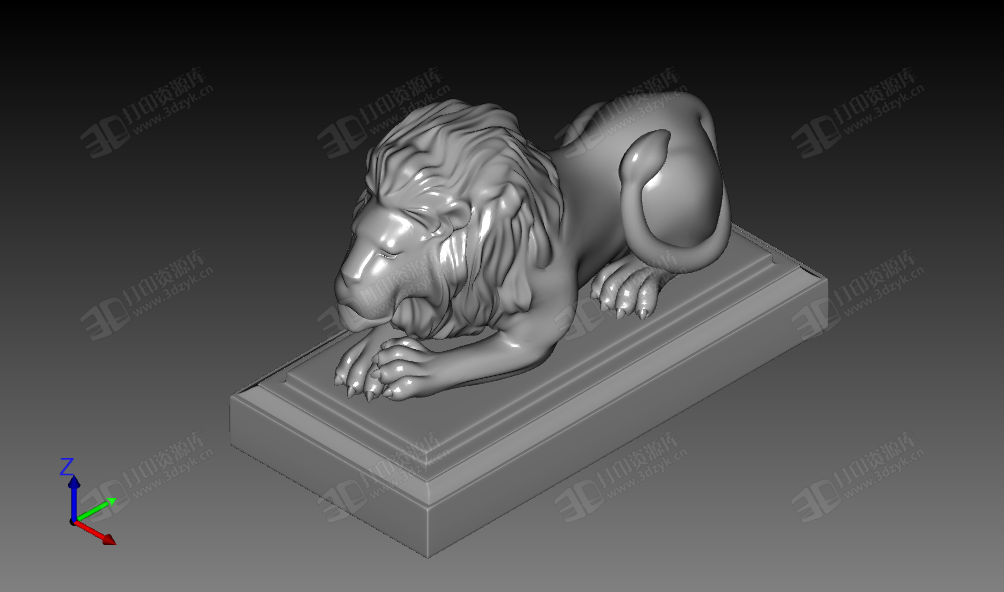 非洲獅子 猛獸動(dòng)物模型3d素材stl (1).png