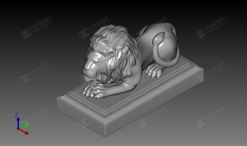 非洲獅子 猛獸動(dòng)物模型3d素材stl (1).webp