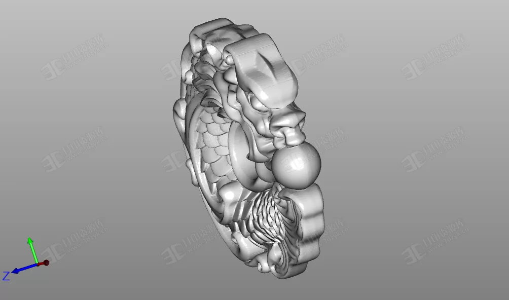 龍魚掛墜吊墜 3d打印模型下載 (3).webp