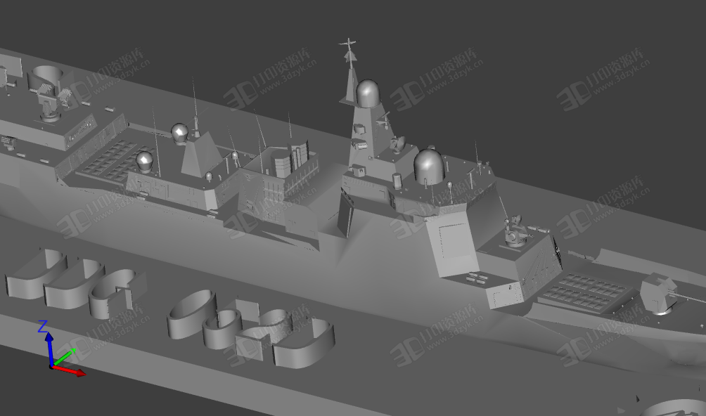 052D型導(dǎo)彈驅(qū)逐艦 海軍裝備模型 3d打印 (3).png