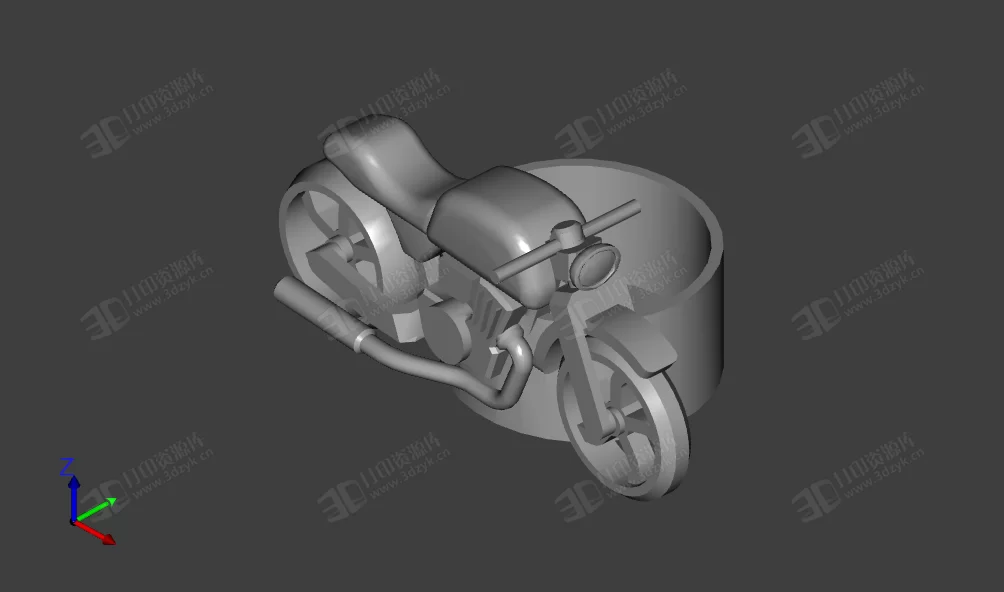 簡易款中國現(xiàn)役軍用摩托車 巡邏車 3d模型 (1).webp