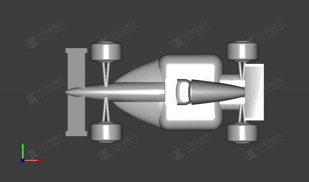 簡(jiǎn)單的F1賽車 汽車模型stl (4).webp