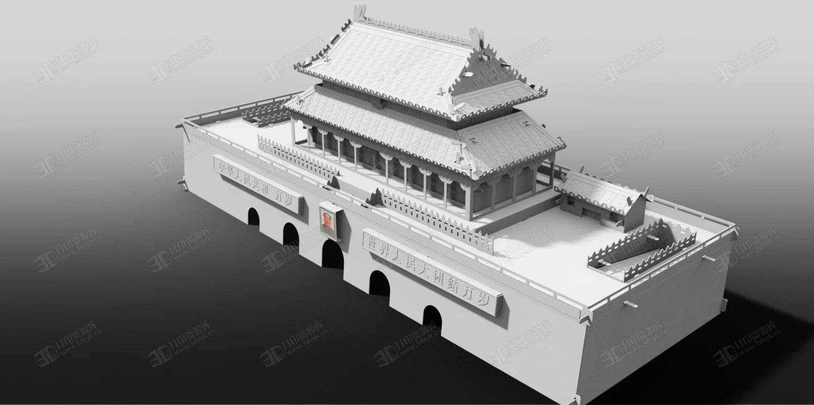 天安門模型3D圖紙 Solidworks設(shè)計(jì) 附STEP STL (1).webp