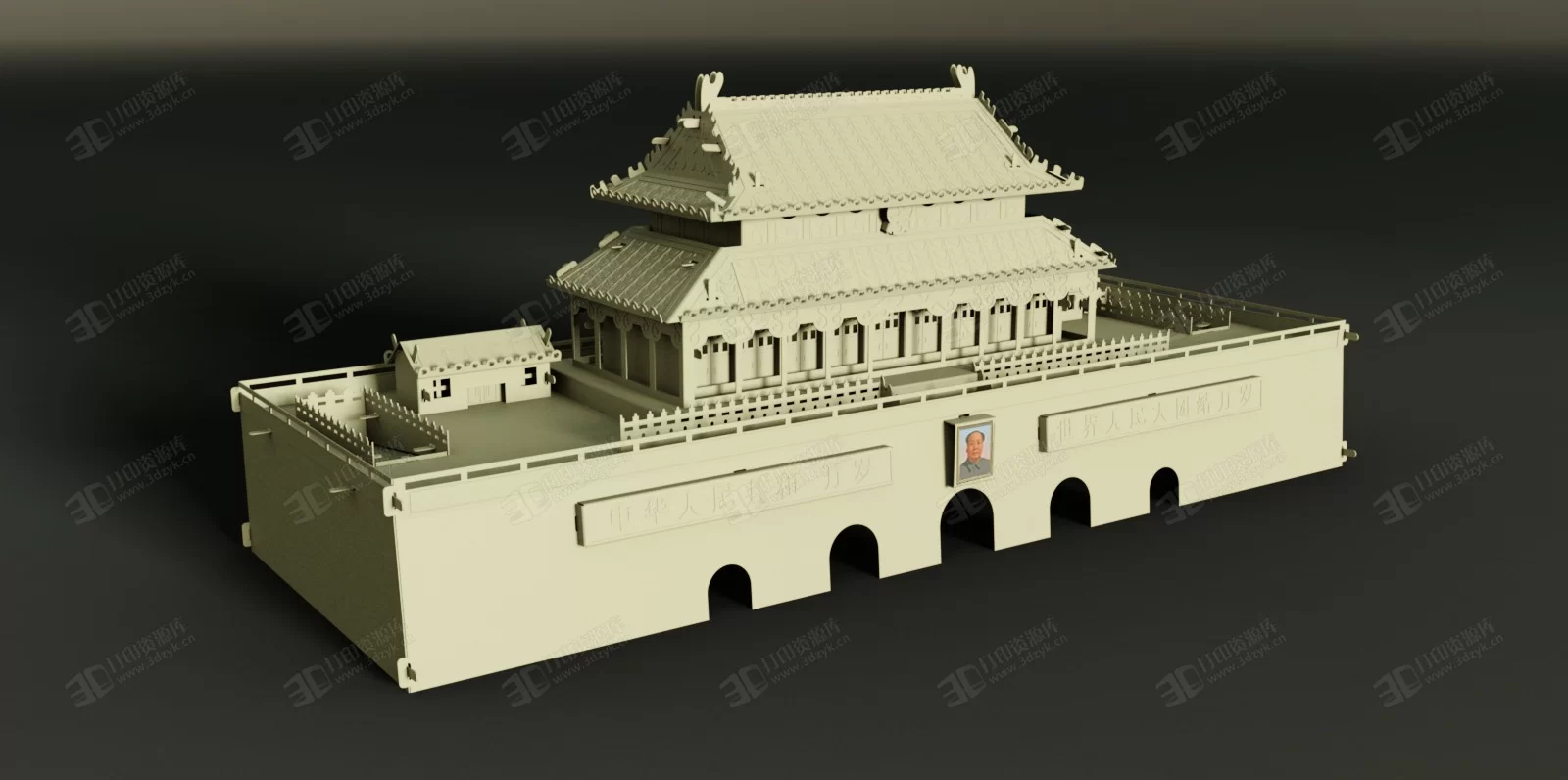 天安門模型3D圖紙 Solidworks設(shè)計(jì) 附STEP STL (2).webp