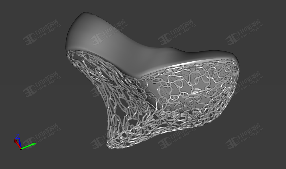 鏤空的高跟鞋 鞋模3d模型 (4).png