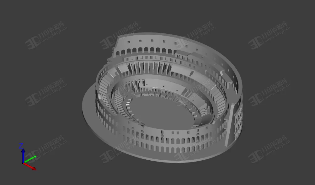 古羅馬斗獸場(chǎng) 3d打印建筑模型 (1).webp