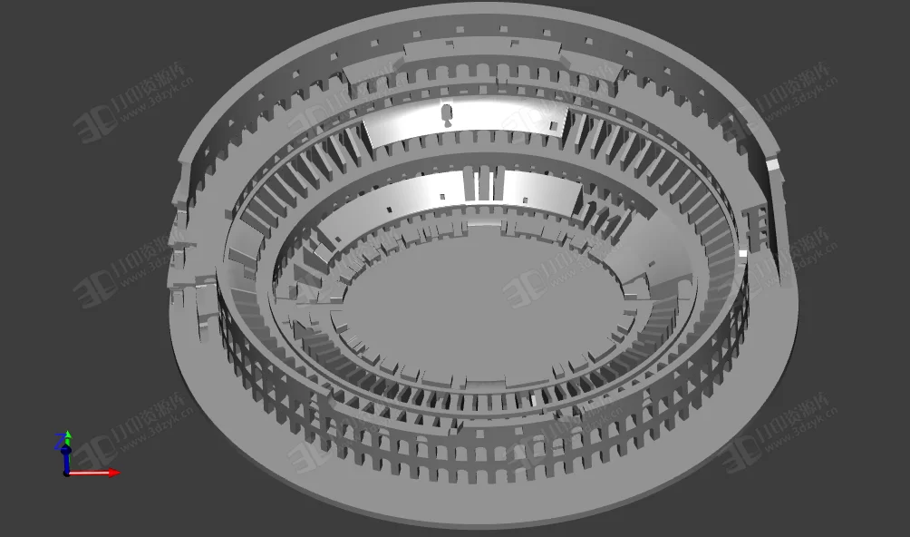 古羅馬斗獸場(chǎng) 3d打印建筑模型 (3).webp