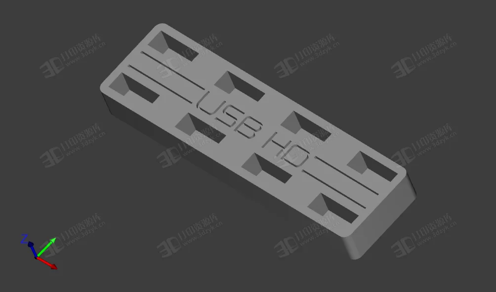 8孔的U盤收納盒stl模型 (1).webp