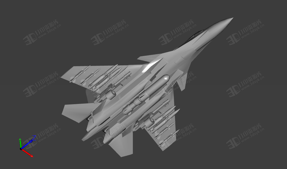 蘇-33戰(zhàn)斗機 蘇33艦載機 3d打印飛機模型 (1).png