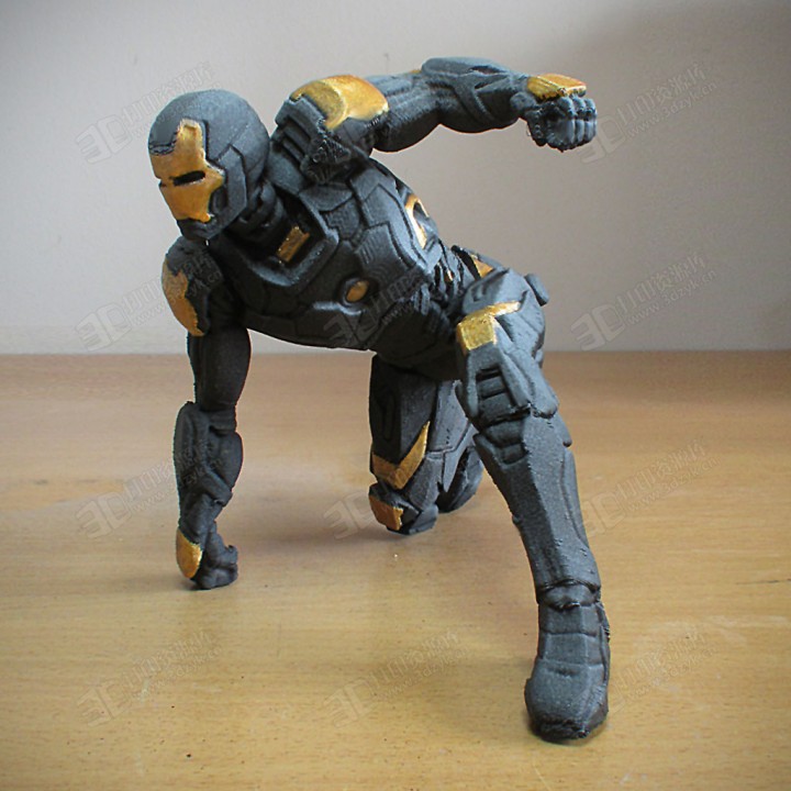 钢铁侠MK42-超级英雄落地姿势- 20厘米-3D打印模型-3D打印资源库