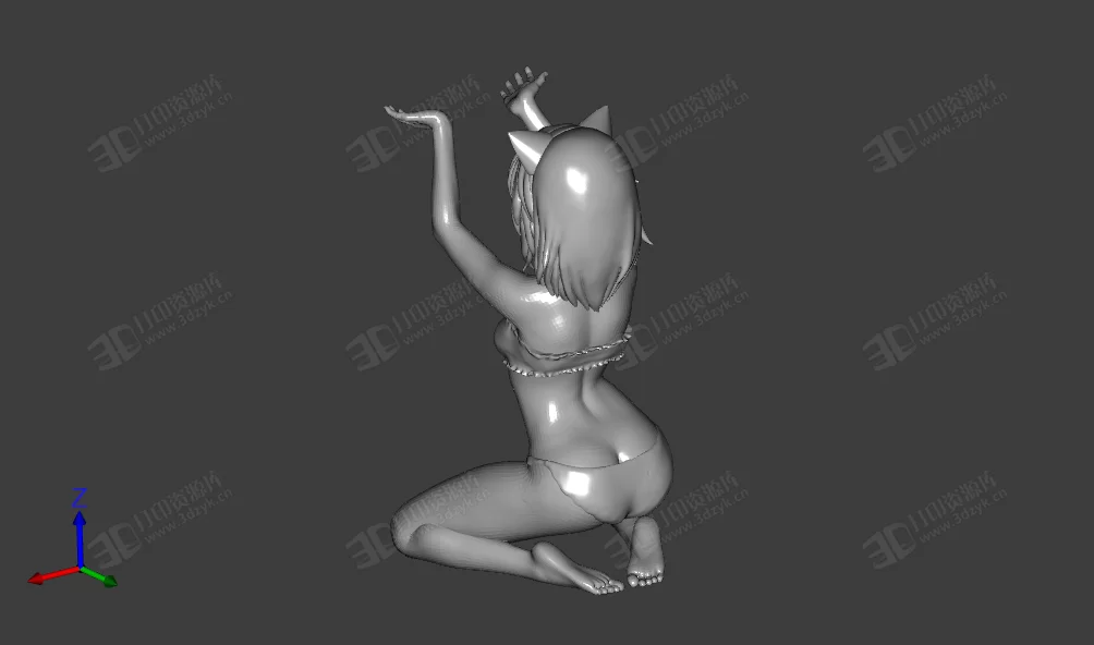 貓女郎 卡通動(dòng)漫人物3d模型 (2).webp