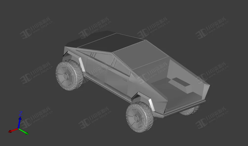 特斯拉電動皮卡車 汽車模型 3d模型 (2).webp