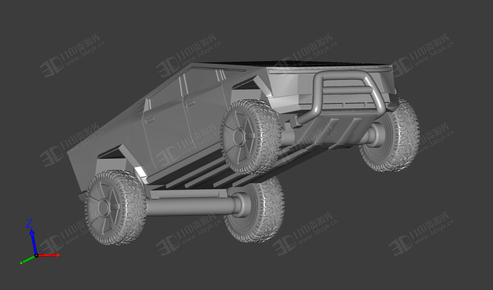 特斯拉電動皮卡車 汽車模型 3d模型 (4).png