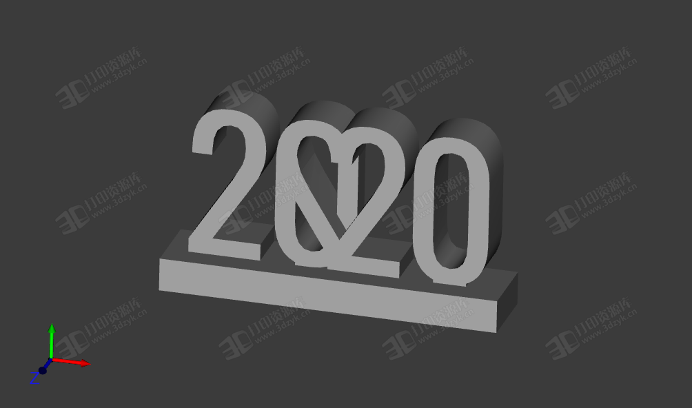 2020新年擺件 裝飾物 3d打印模型 (1).png