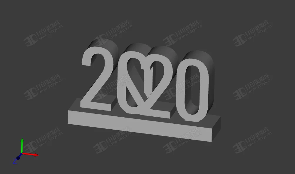 2020新年擺件 裝飾物 3d打印模型 (1).webp