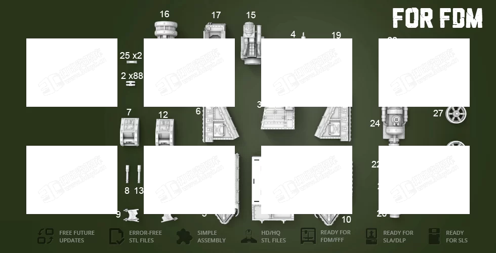 噴火器坦克3D打印模型 組裝模型 (1).webp