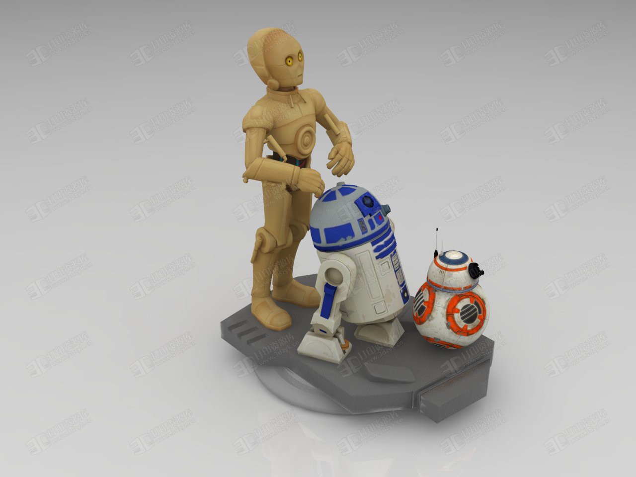 星球大戰(zhàn)機器人集合C-3PO R2-D2 BB-8 (1).jpg