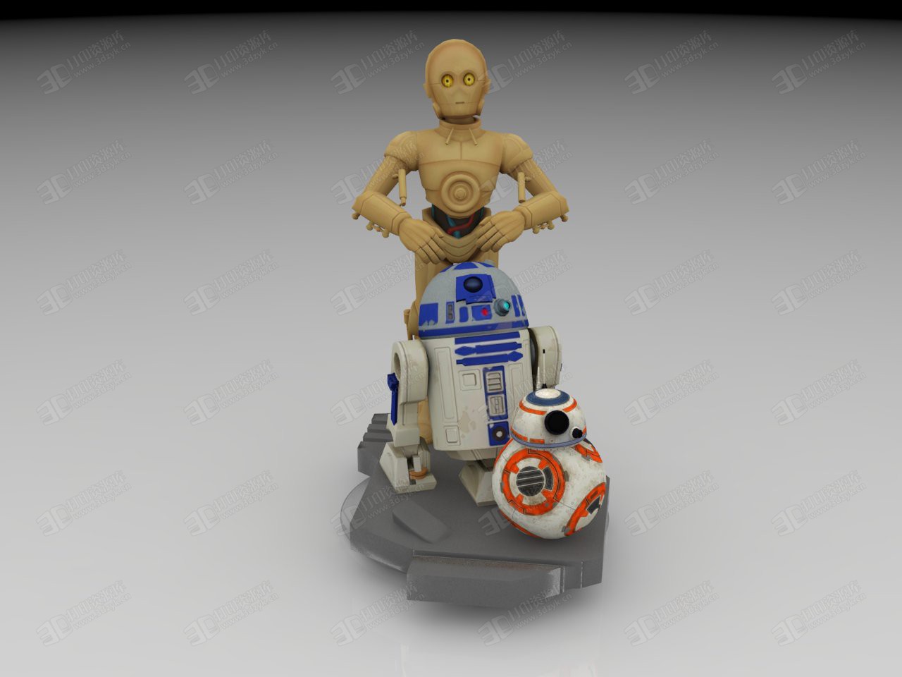 星球大戰(zhàn)機器人集合C-3PO R2-D2 BB-8 (2).jpg