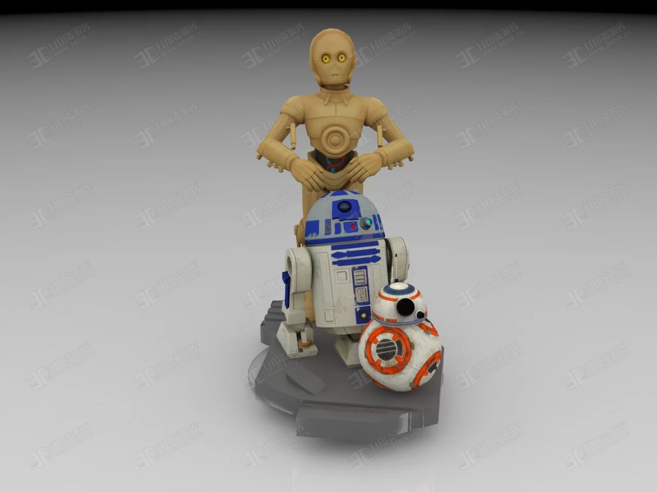 星球大戰(zhàn)機(jī)器人集合C-3PO R2-D2 BB-8 (2).webp