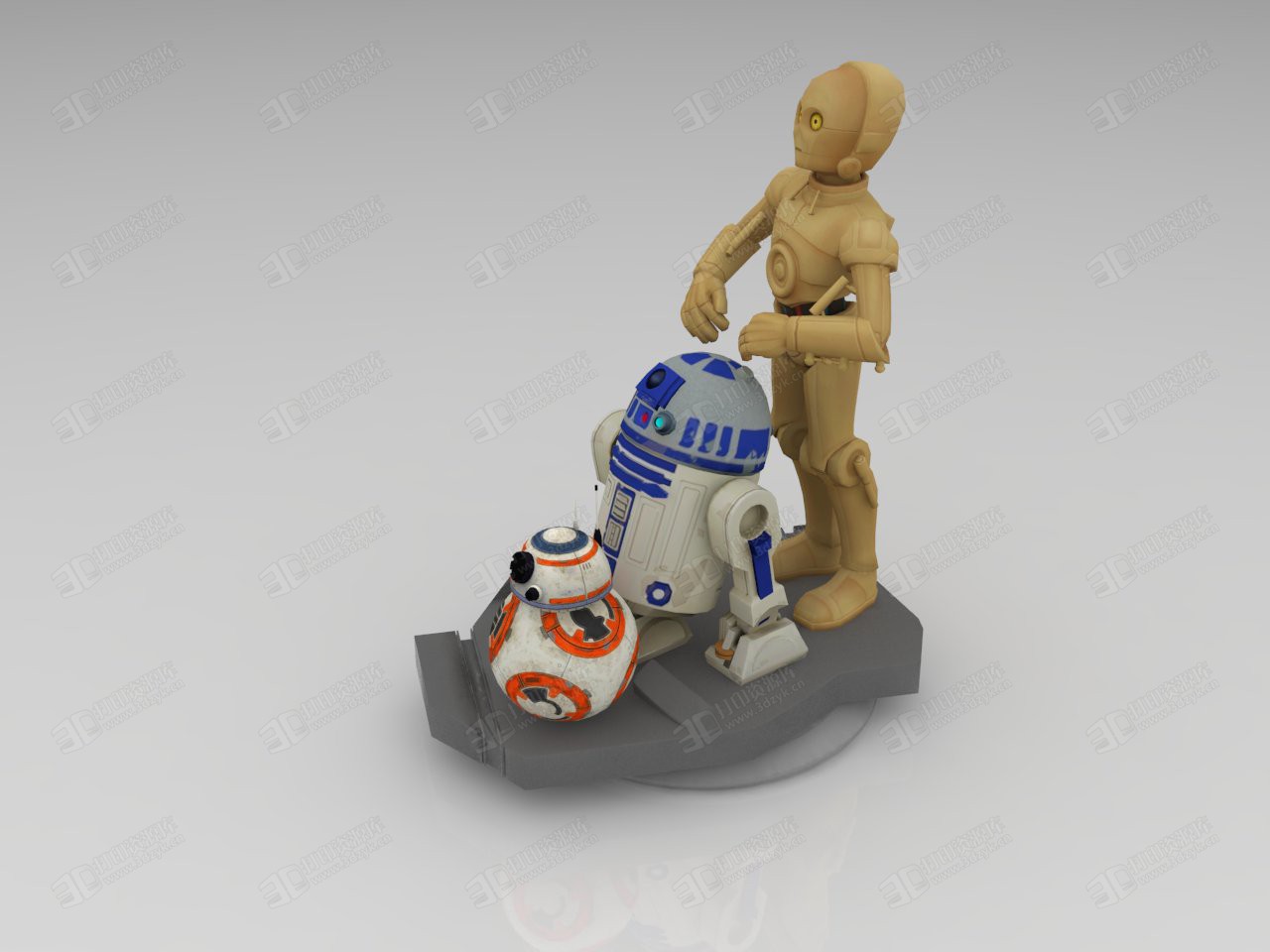 星球大戰(zhàn)機器人集合C-3PO R2-D2 BB-8 (3).jpg